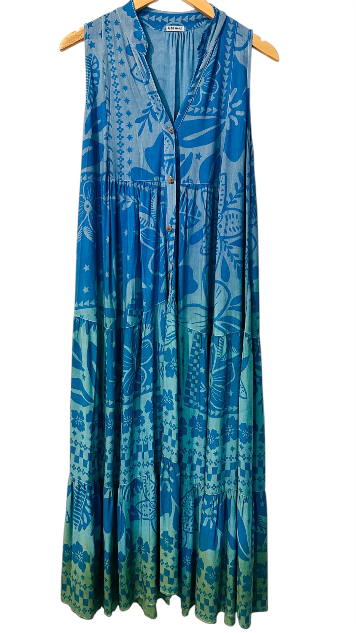 Kaanapali Dress Blue Flowers