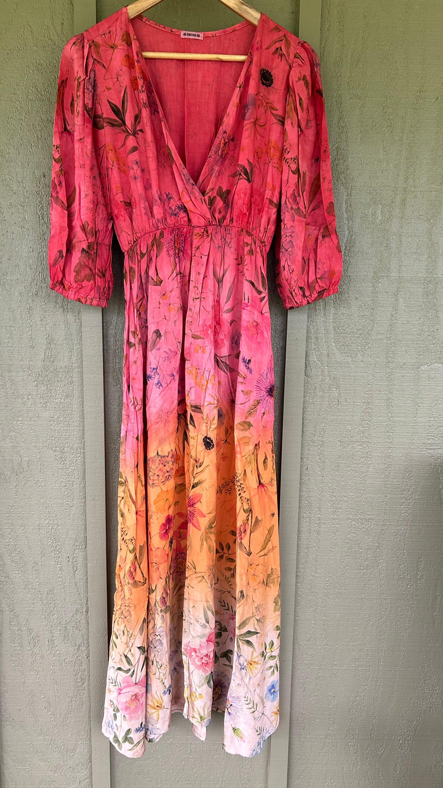 Kihei Hand-Dyed Viscose Maxi Dress - Floral