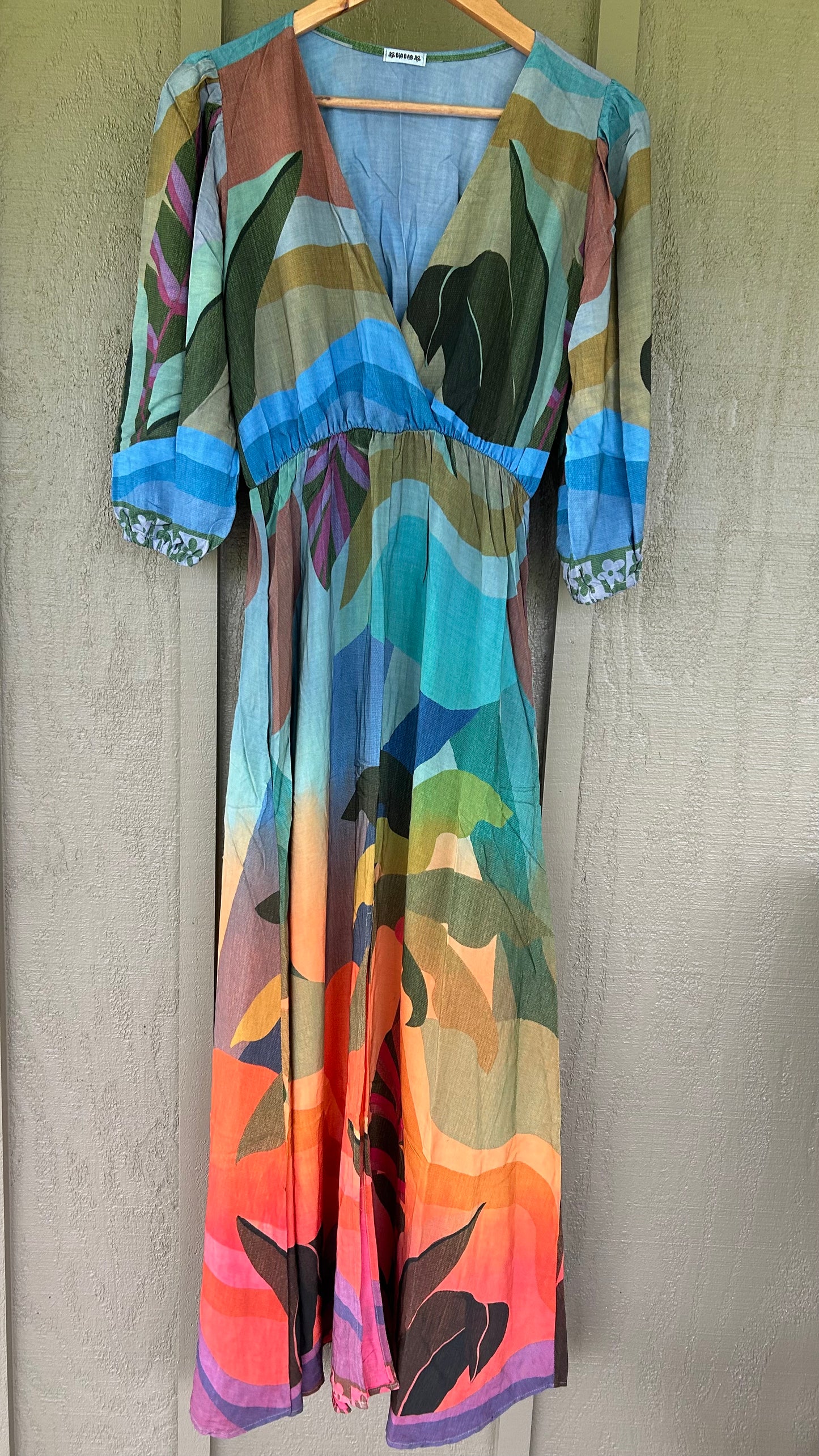 Kihei Hand-Dyed Viscose Maxi Dress — Modern Foliage
