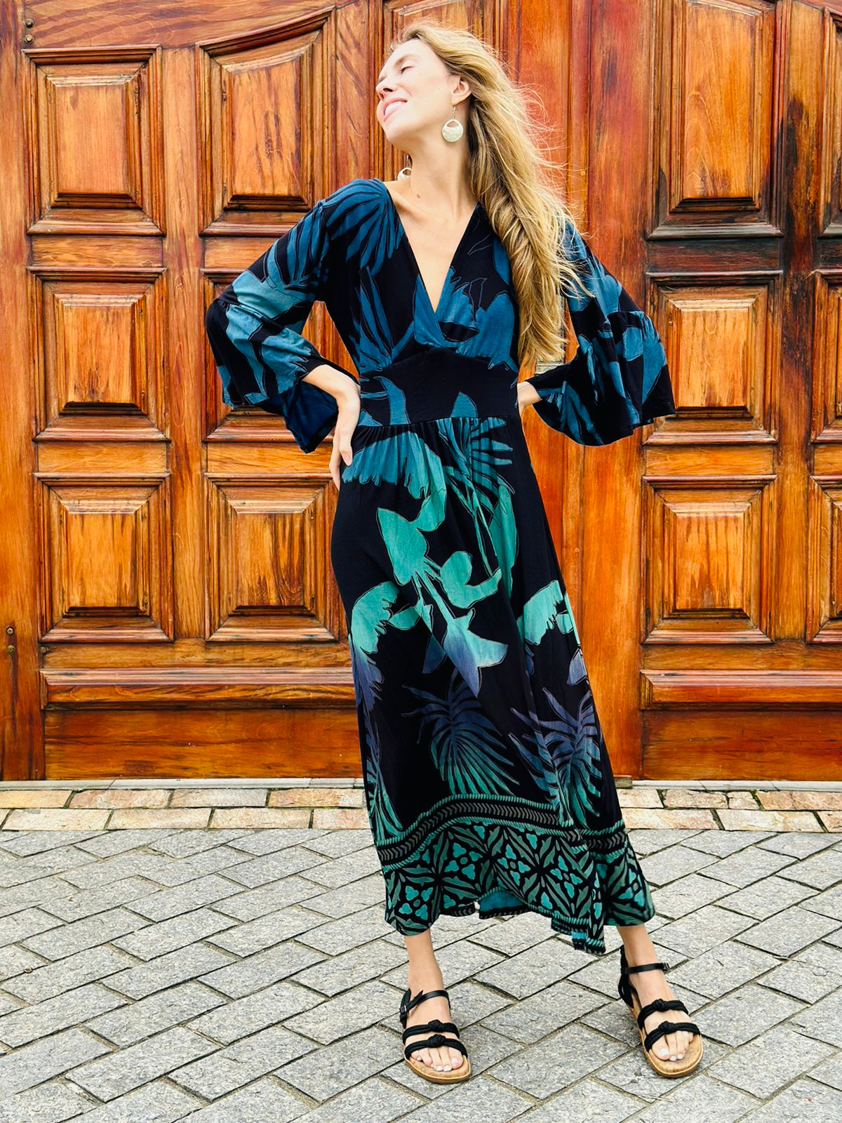 Lahaina Maxi Dress Leaves