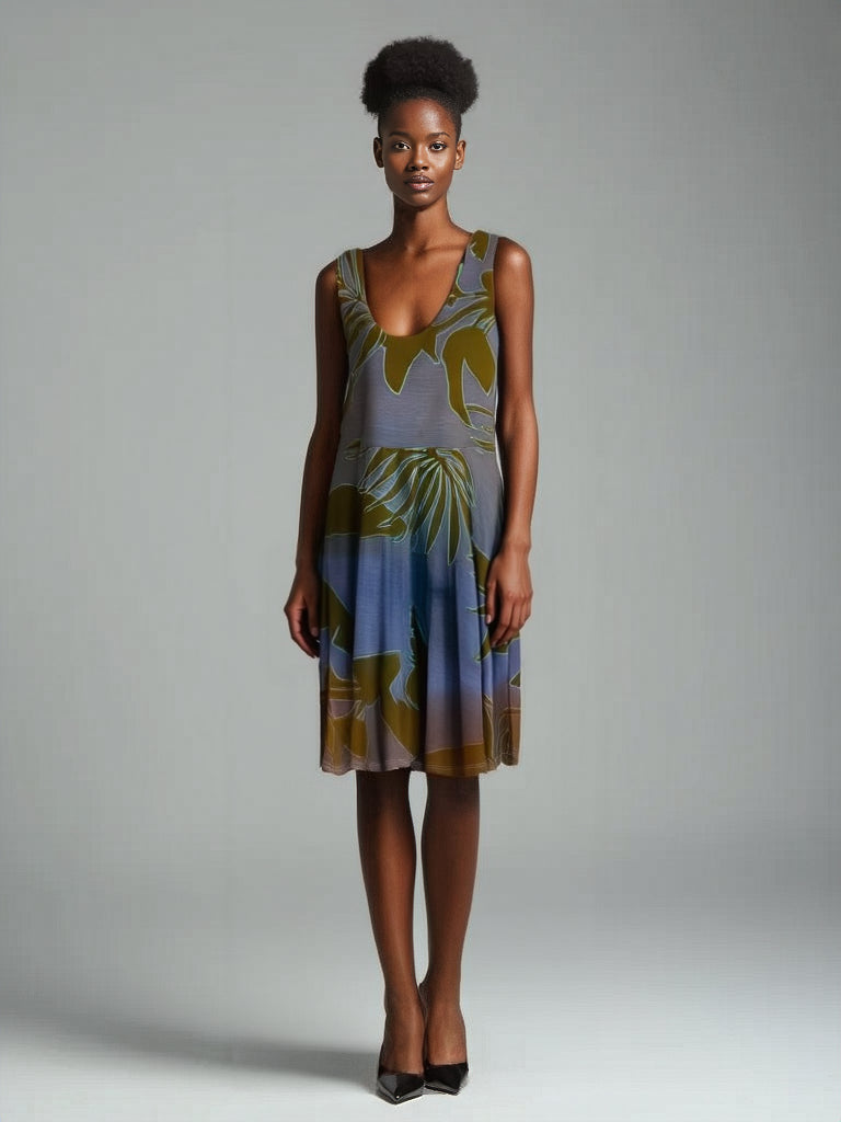Lihue Mini Dress Foliage