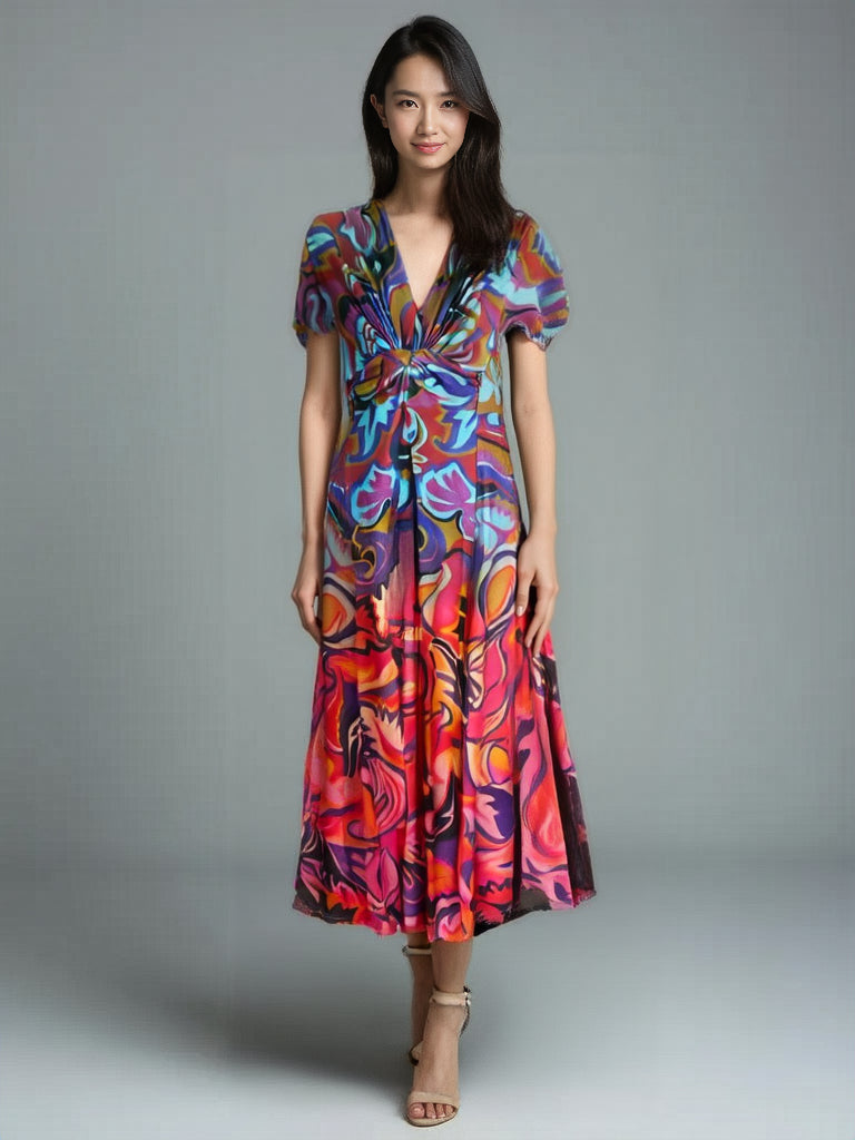 Waikiki Maxi Dress Black Floral