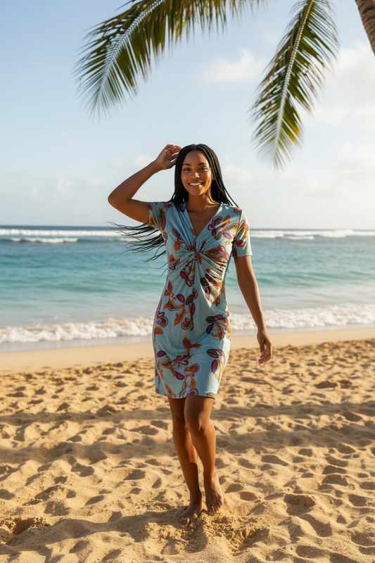 Waikiki Mini Dress Leaves