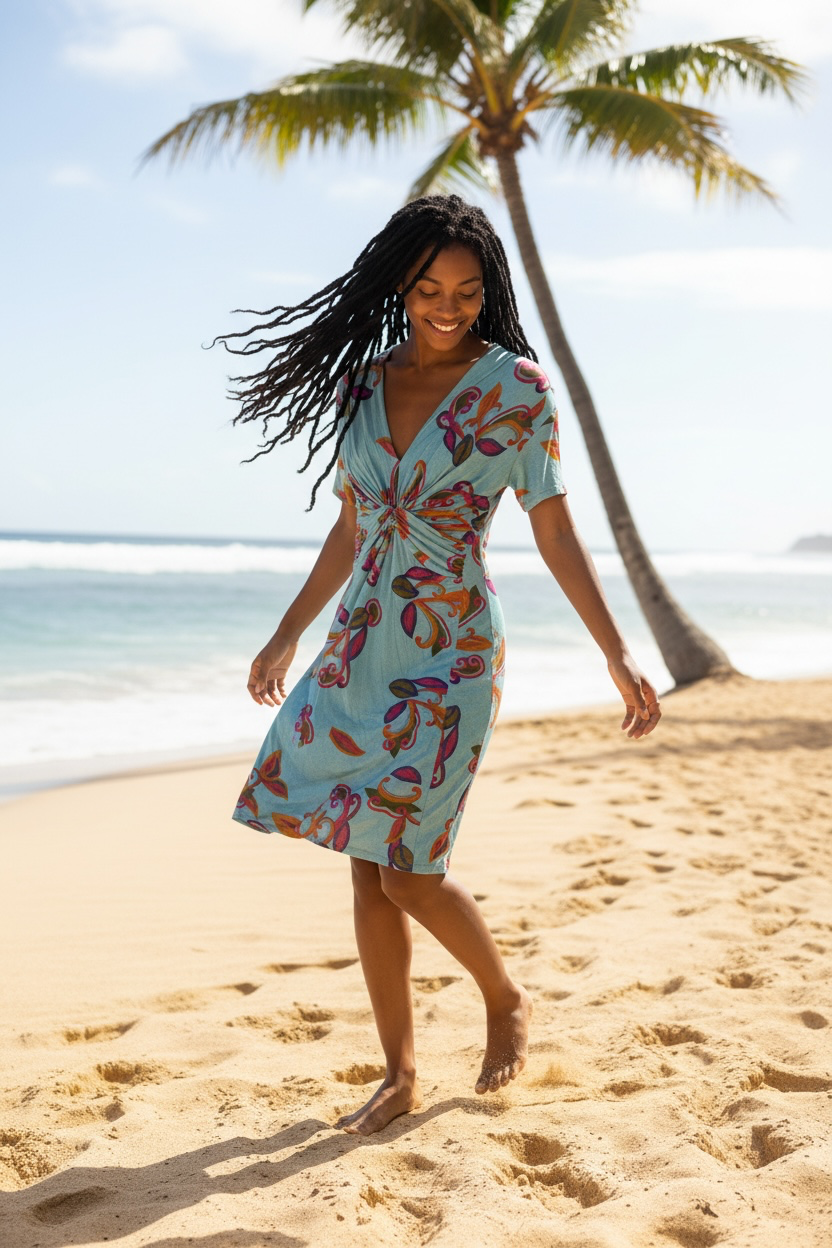 Waikiki Mini Dress Leaves
