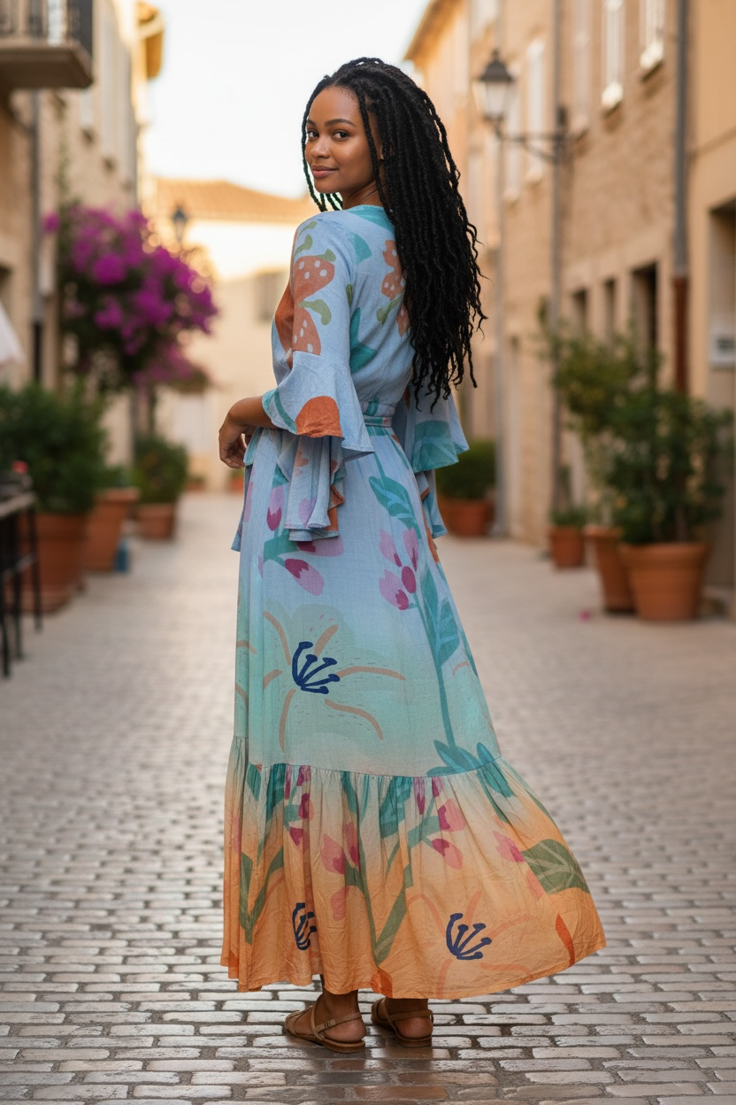 Poipu Maxi Dress - Blue Skies