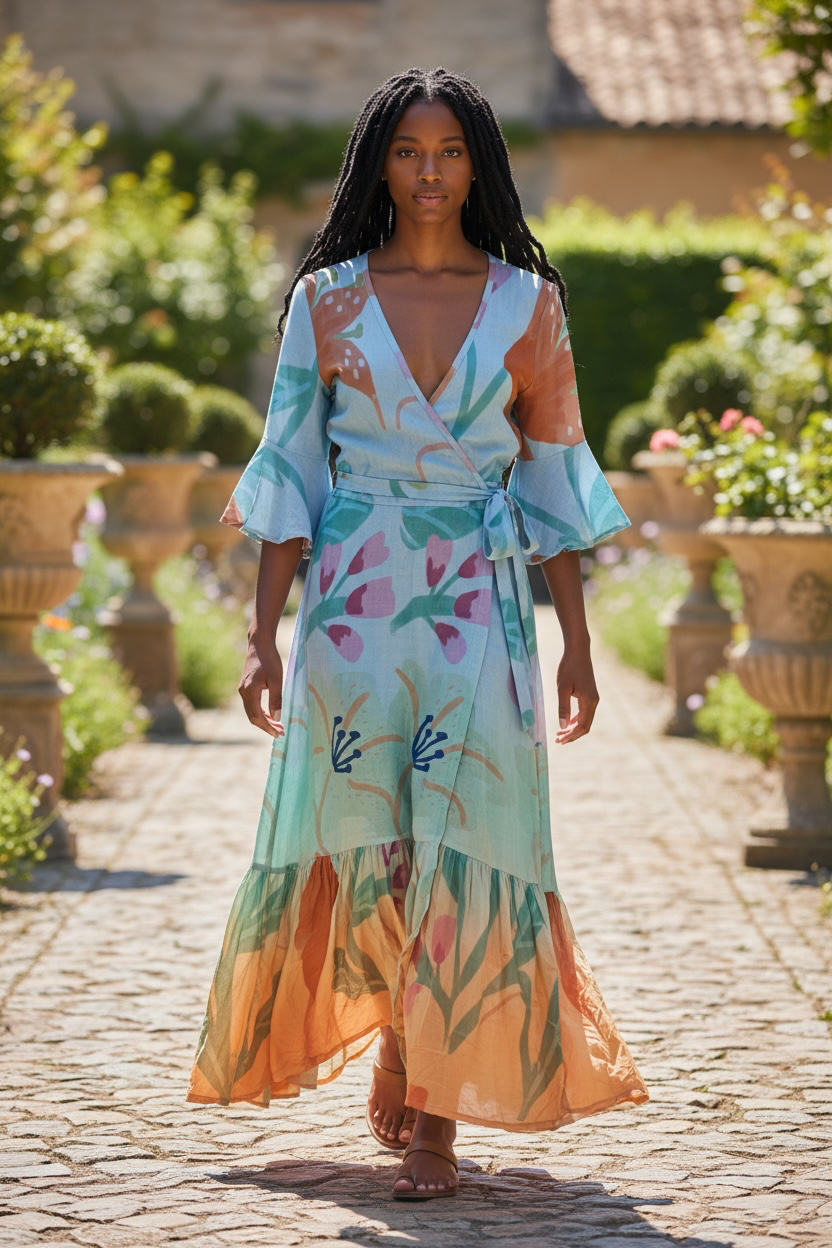 Poipu Maxi Dress - Blue Skies