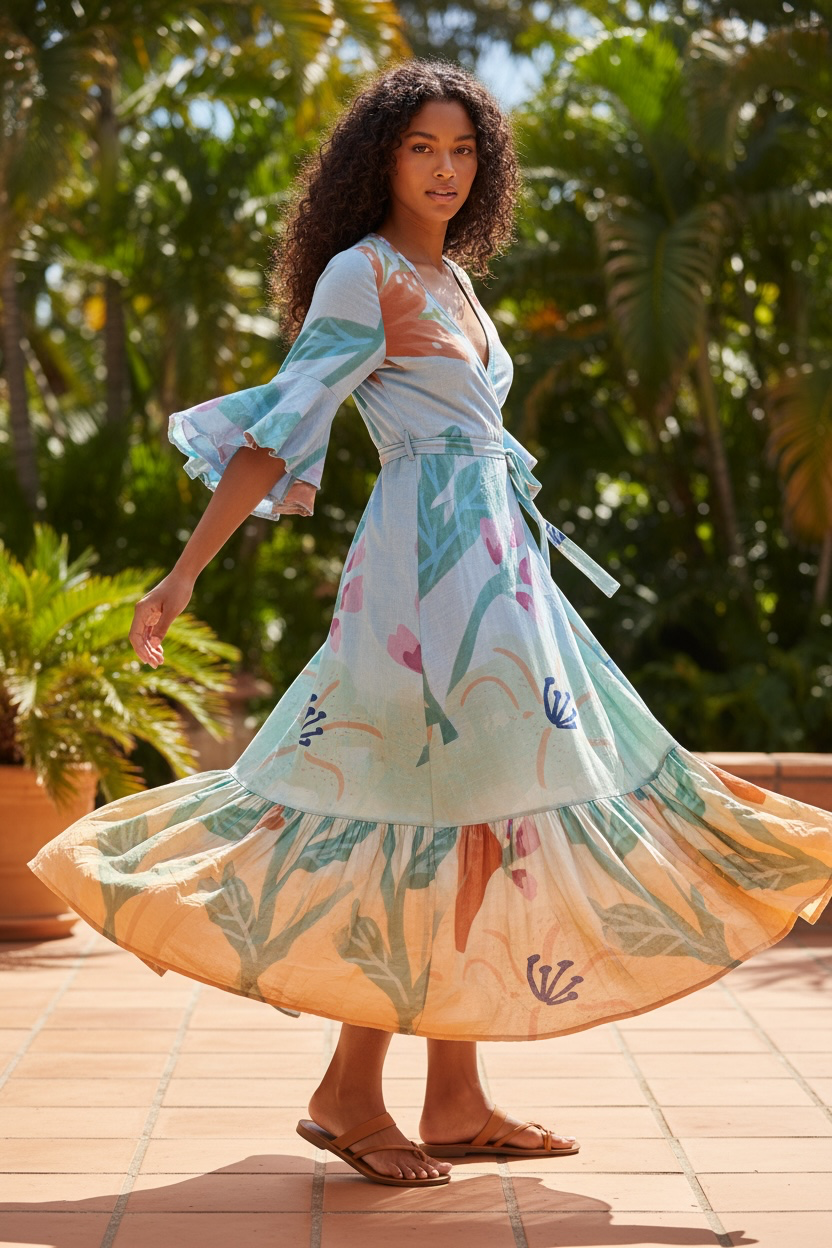 Poipu Maxi Dress - Blue Skies