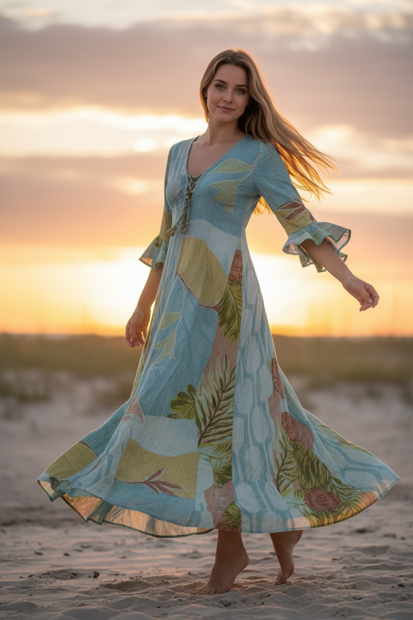 Sunset Dress Blue Lagoon