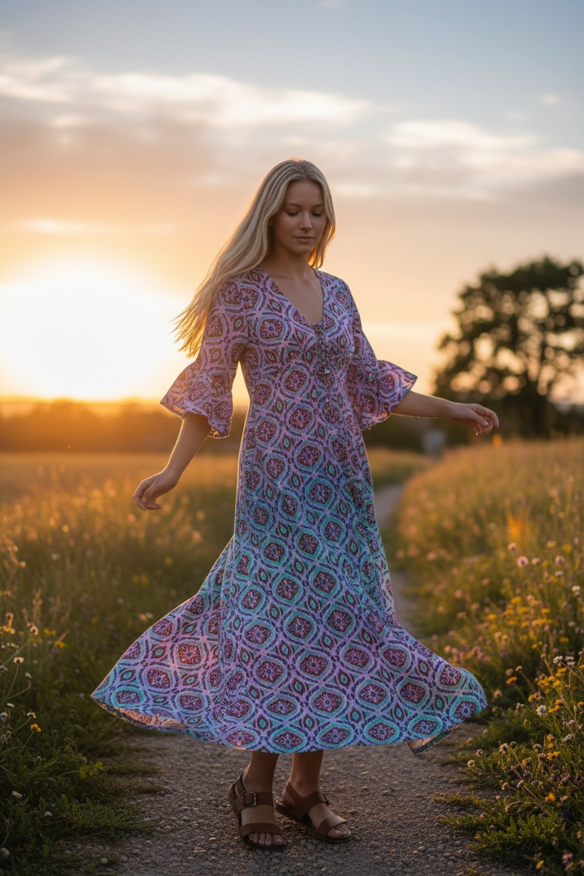 Sunset Dress Purple Sky