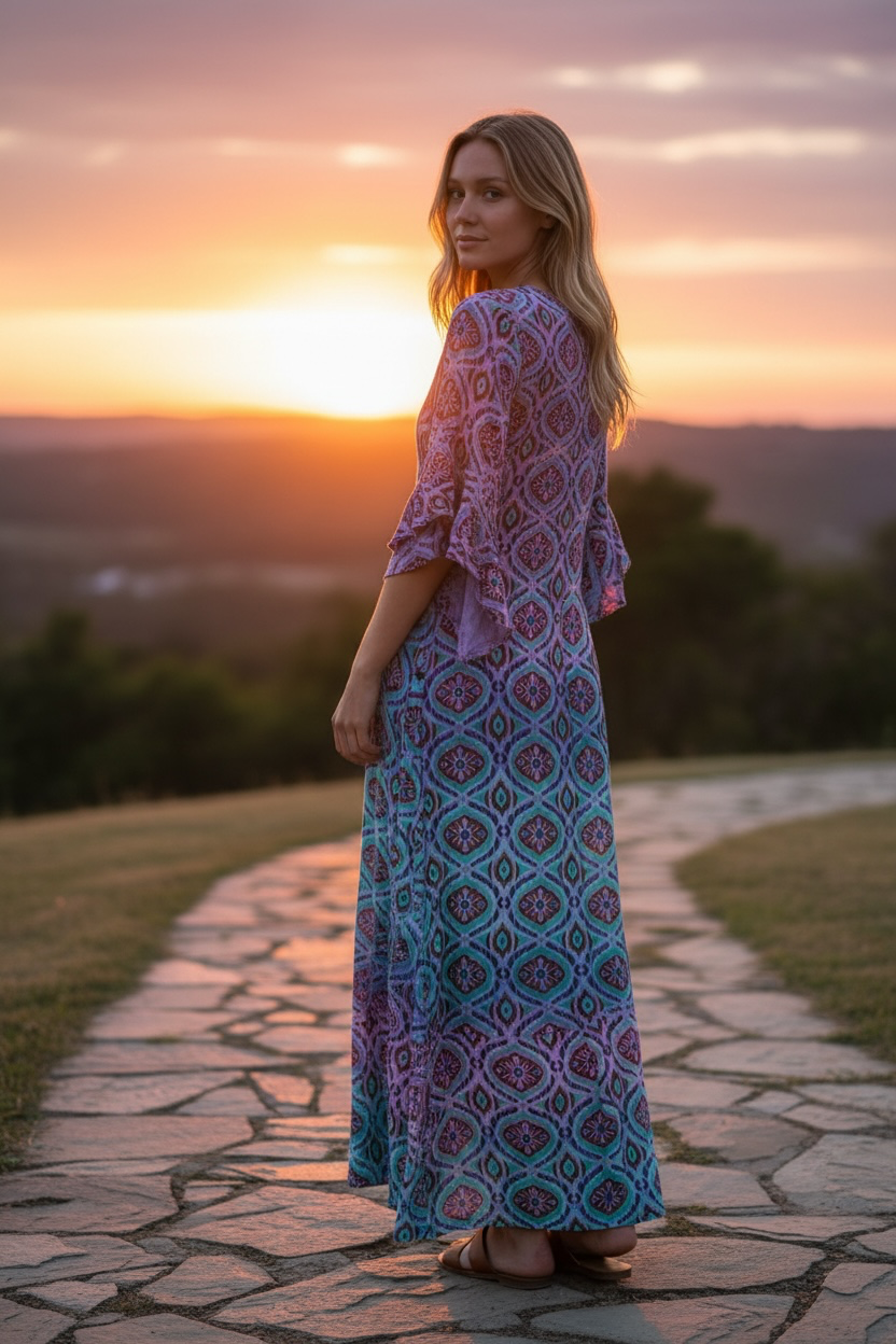Sunset Dress Purple Sky