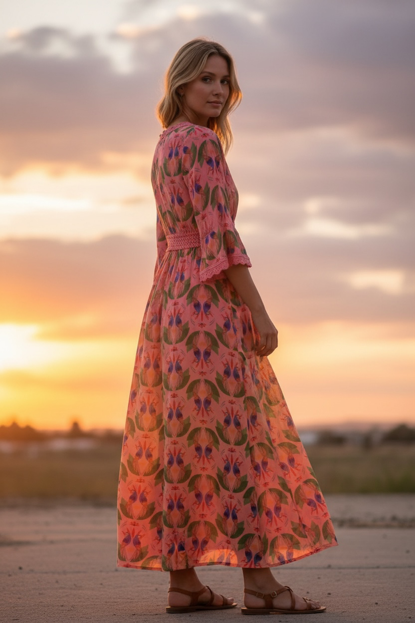 Makai Dress Papaya