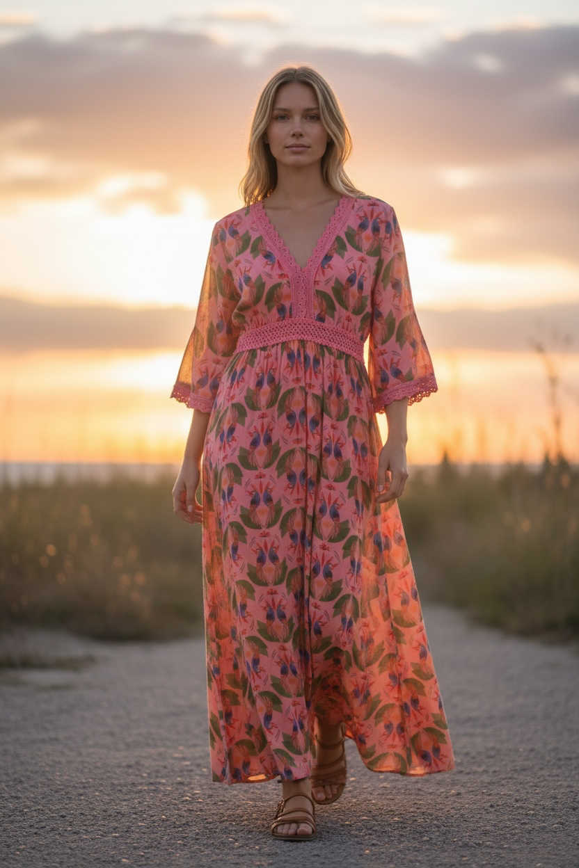 Makai Dress Papaya