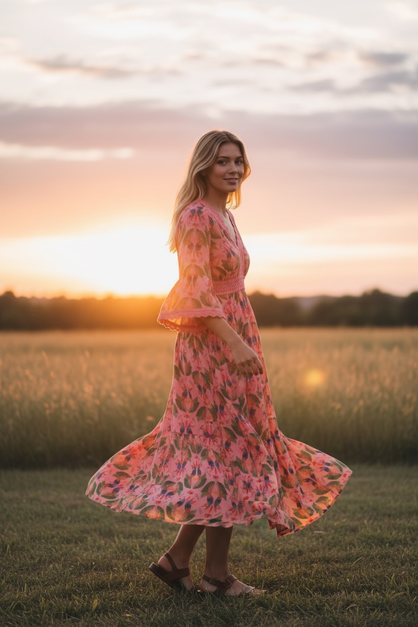 Makai Dress Papaya
