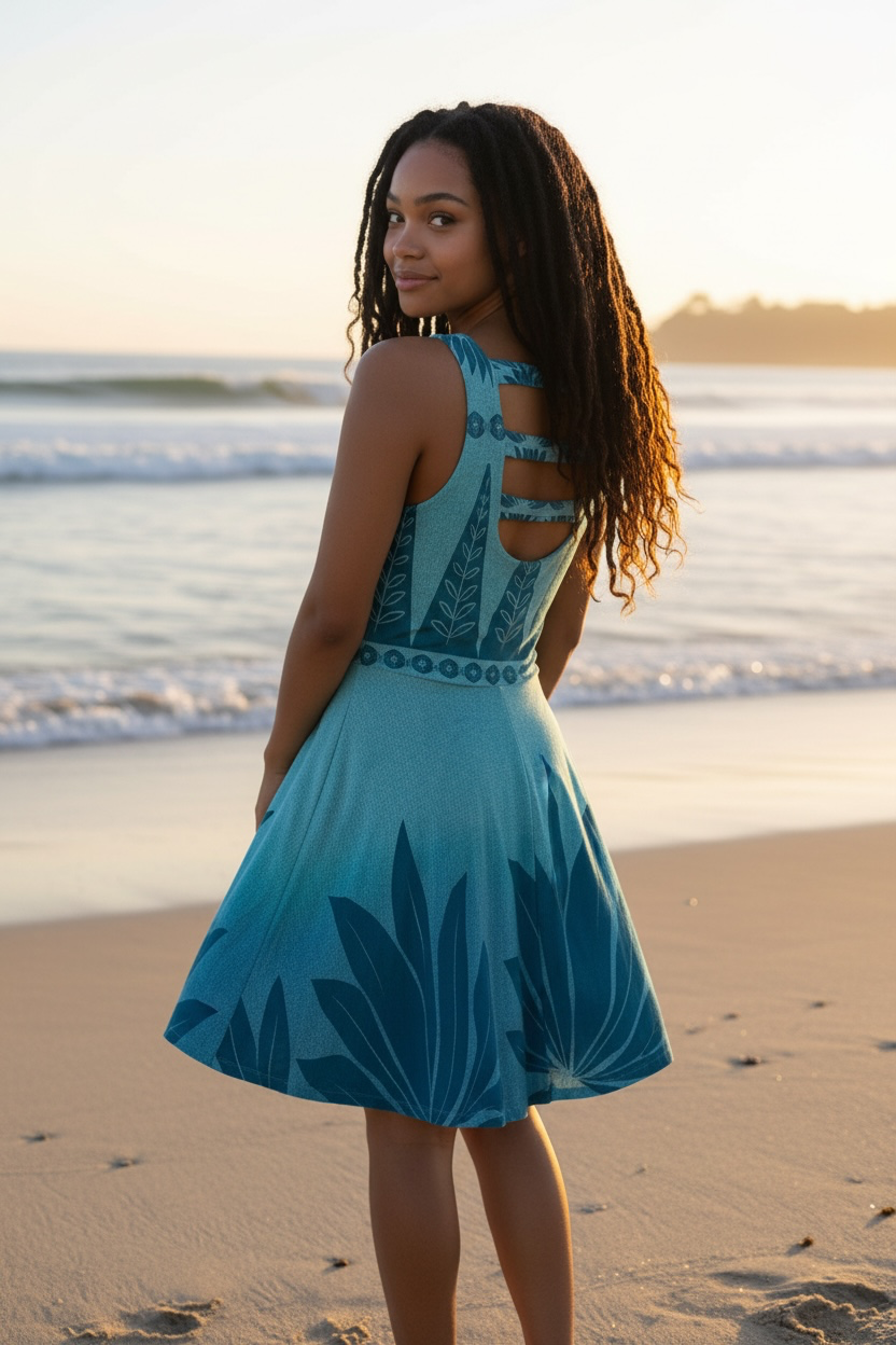 Lihue Mini Dress Ocean Blue