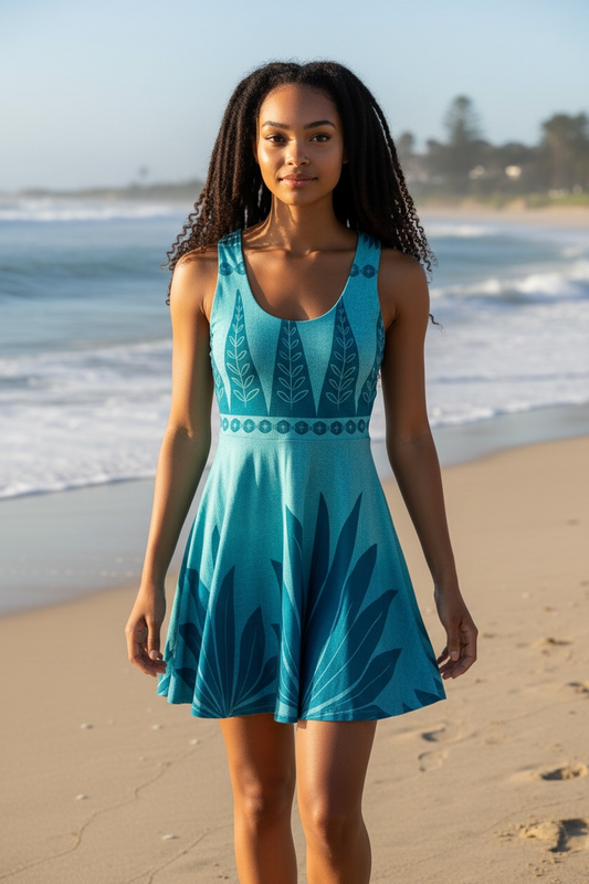 Lihue Mini Dress Ocean Blue