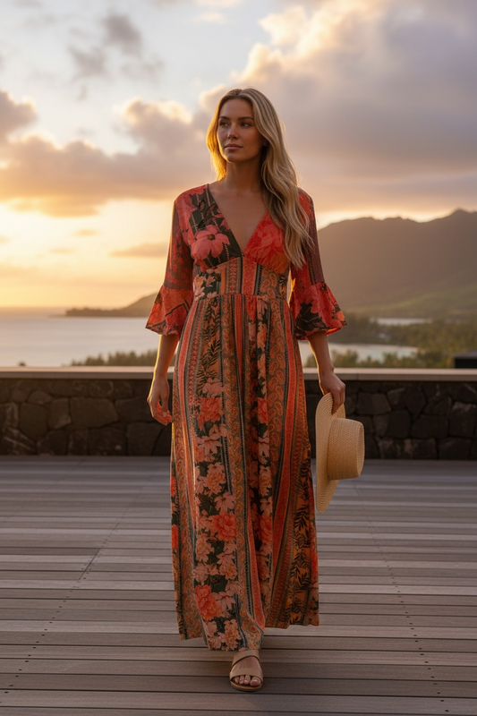 Lahaina Maxi Dress Sunrise