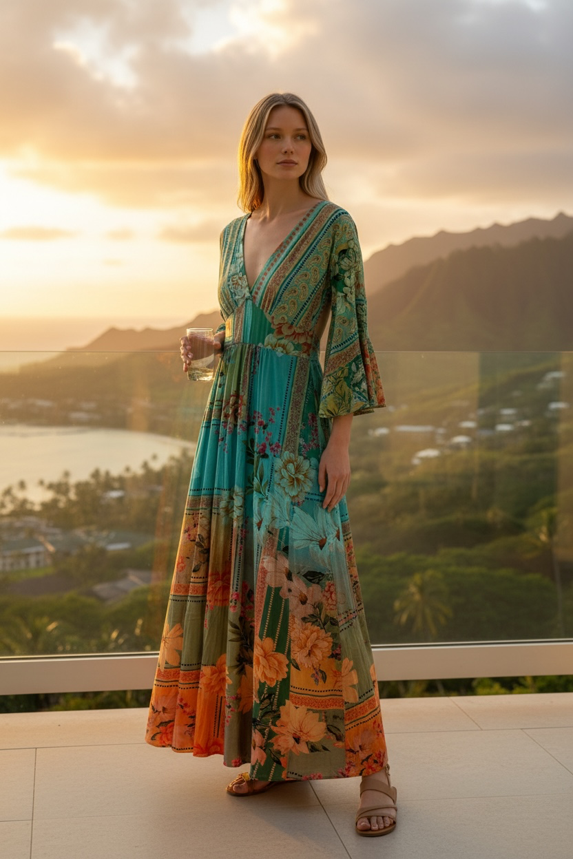 Lahaina Maxi Dress Sunset