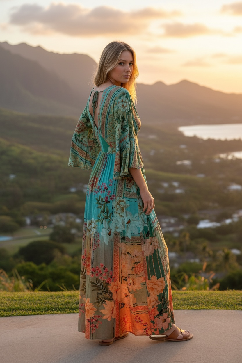 Lahaina Maxi Dress Sunset