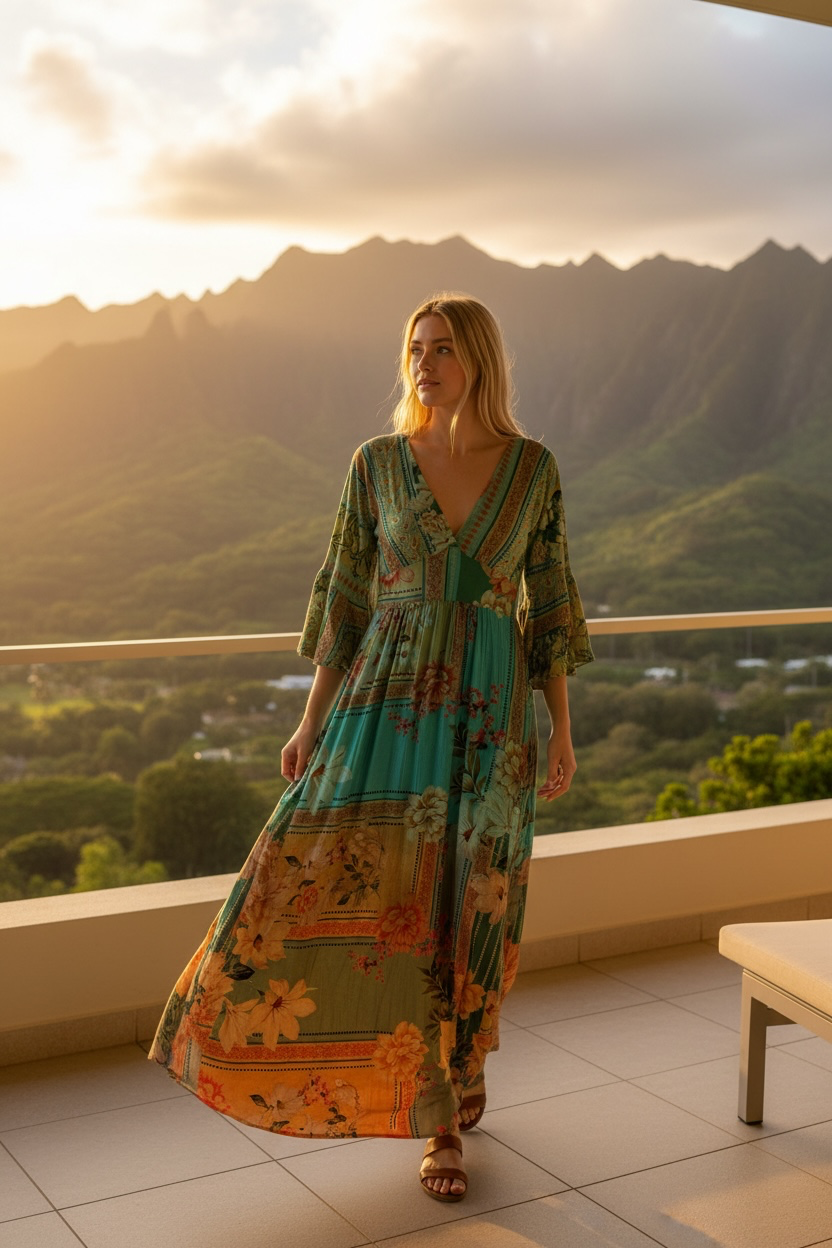Lahaina Maxi Dress Sunset