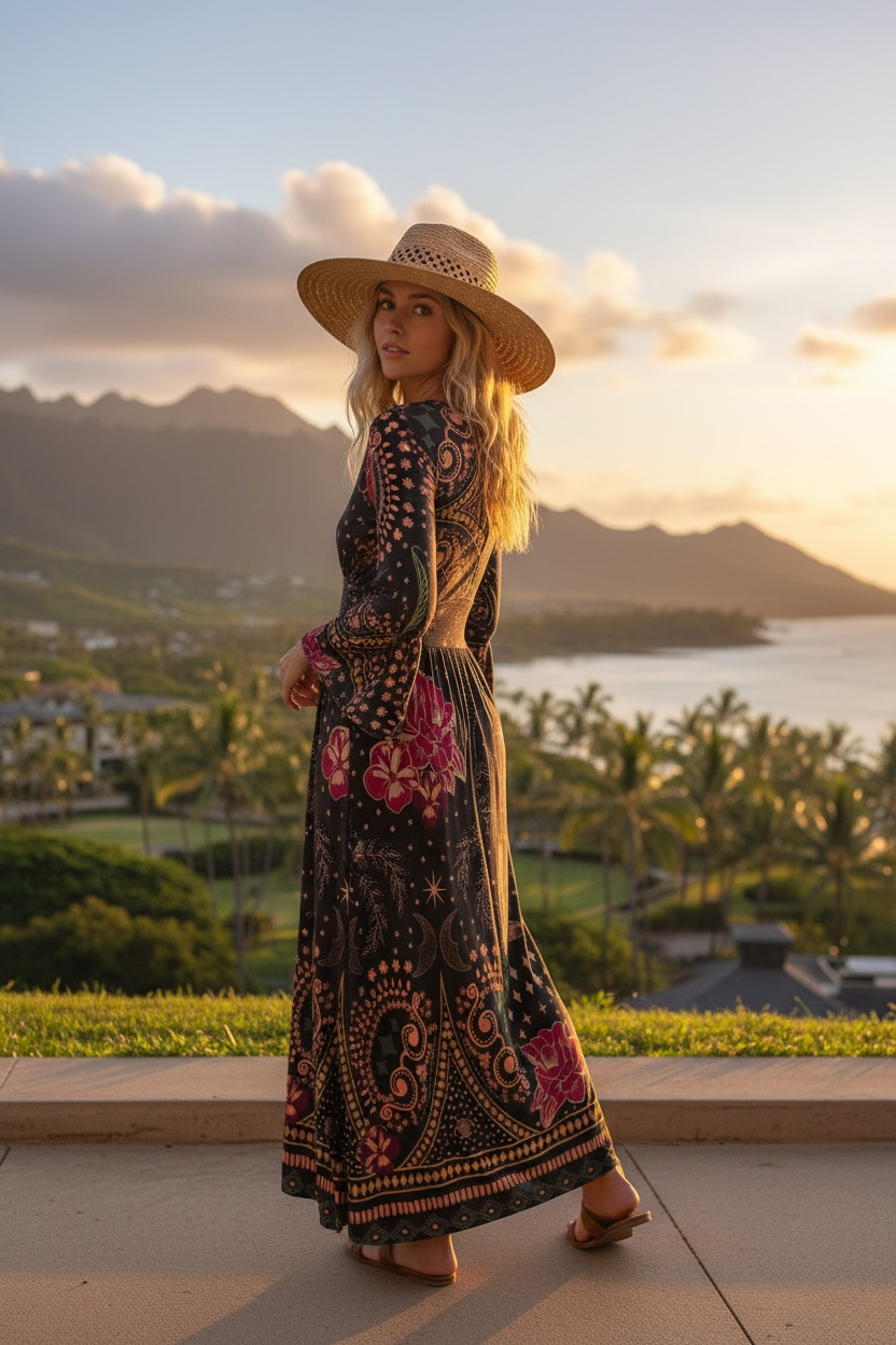 Lahaina Maxi Dress Forest