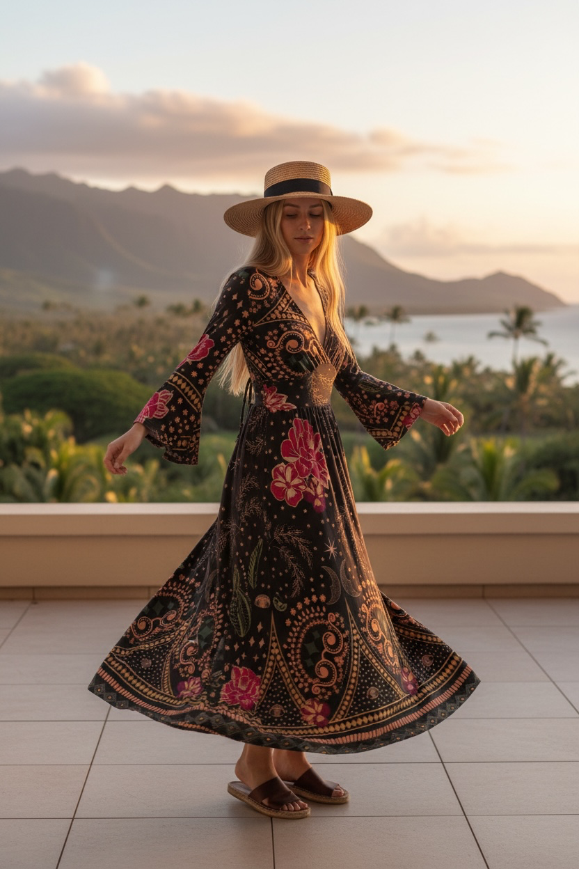 Lahaina Maxi Dress Forest