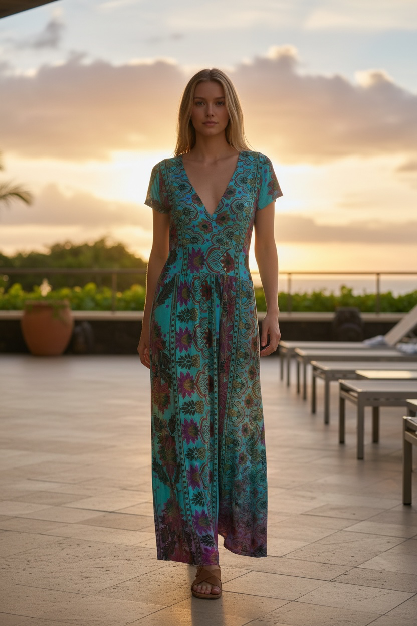 Kona Maxi Dress Sweet Blue