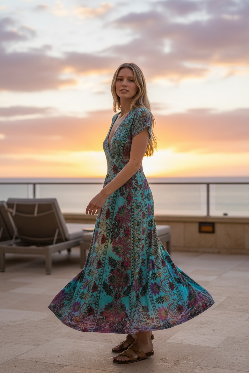 Kona Maxi Dress Sweet Blue
