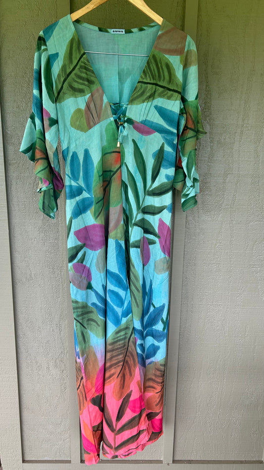 Sunset Dress Jungle Blue