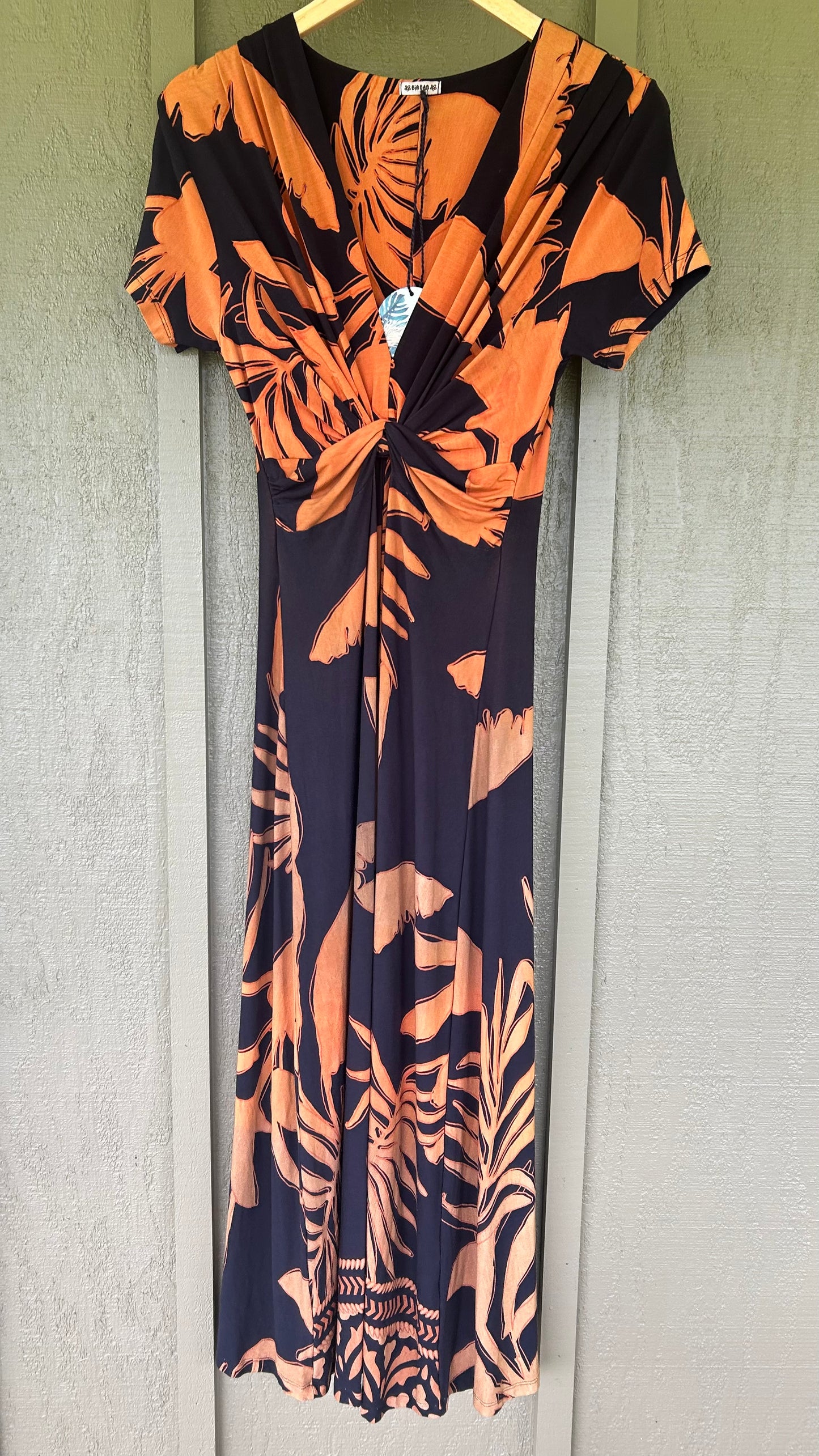 Waikiki Maxi Dress Orange Foliage